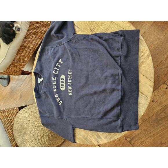 Champion Reverse Weave Crewneck 'Sea Isle City' Sweatshirt Size M Navy - Picture 4 of 10
